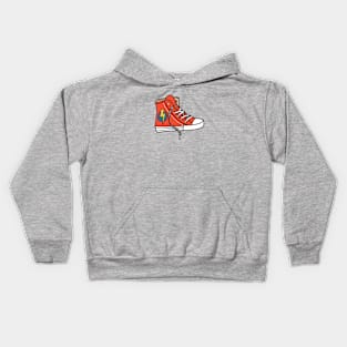 Retro High Top Sneaker Doodle Kids Hoodie